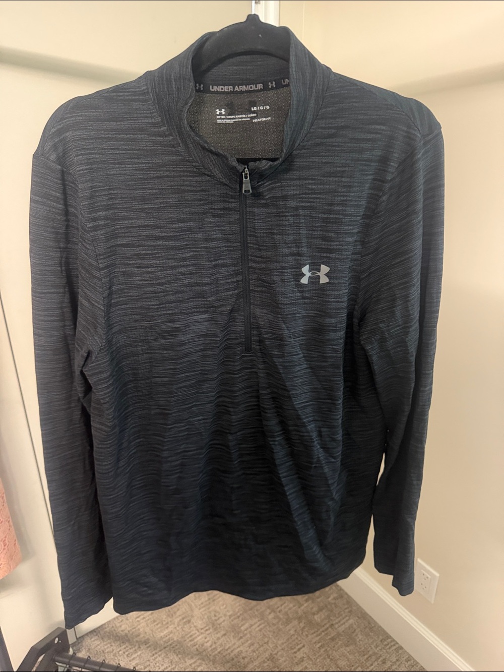 Under Armour Men’s Black Heather 1/4 Zip Pullover